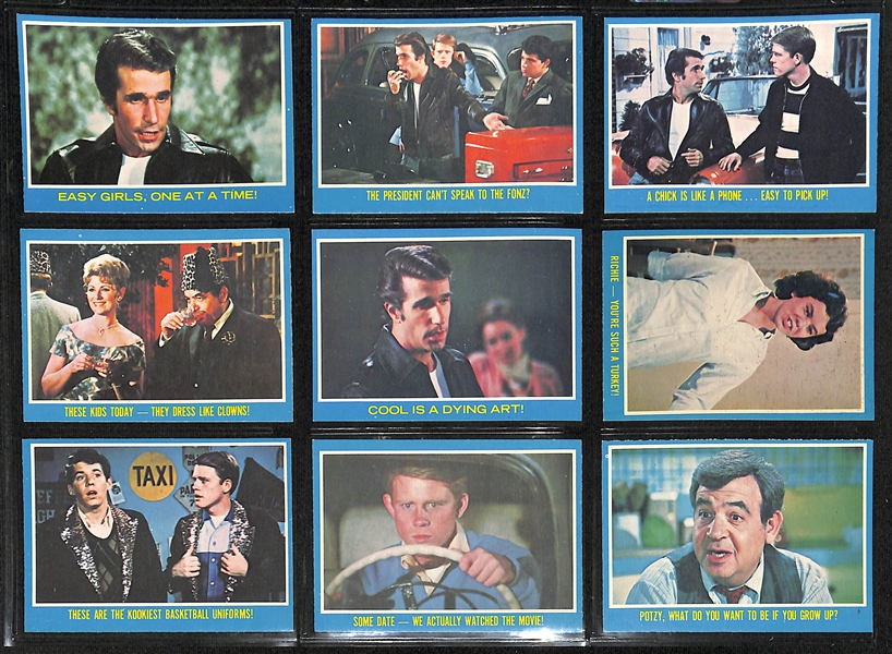 1976 Topps Happy Days Complete Set of (44) Cards & 2001 U.S. Presidential Pocket Knife Set of 43 with Case Presidents Washington to Bush In Original Briefcase