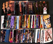 Lot of (150+) 1990s Basketball Mostly Insert Cards inc. (3) 1995-96 Skybox Larger Than life - (2) Patrick Ewing, Grant Hill 