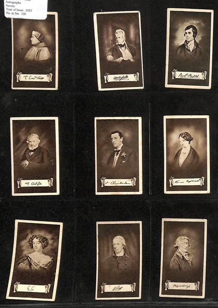 Lot of (4) 1912-1937 Cigarette Card Non-Sport Sets - British & World Famous Figures