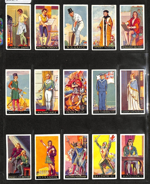 Lot of (4) 1912-1937 Cigarette Card Non-Sport Sets - British & World Famous Figures