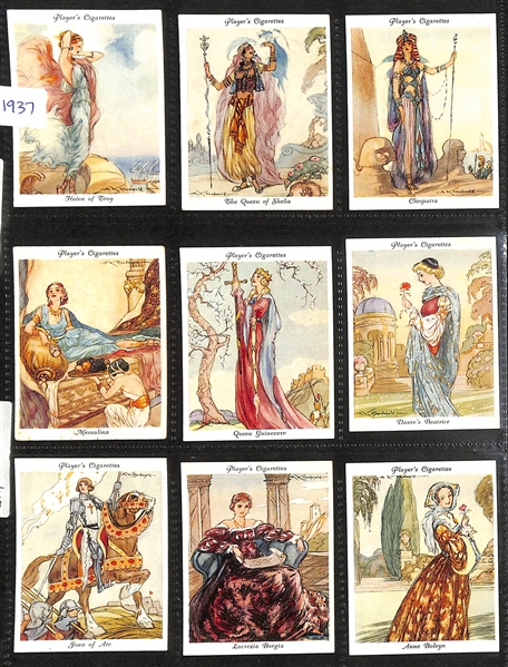 Lot of (4) 1912-1937 Cigarette Card Non-Sport Sets - British & World Famous Figures
