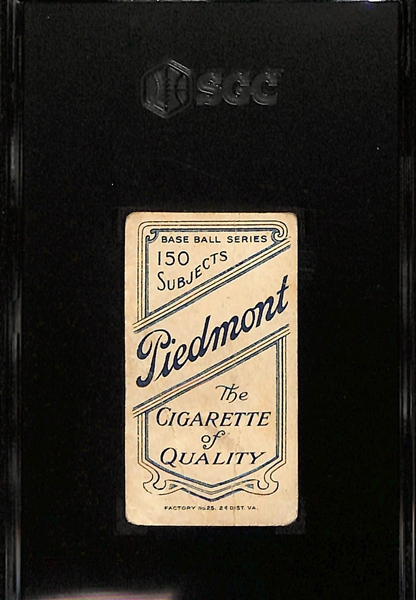 1909 Christy Mathewson T206 Piedmont Cigarettes 150 Subjects (White Cap) Factory 25 Tobacco Card Graded SGC 1