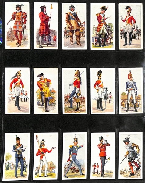 Lot of (7) 1908-1937 Cigarette Card Non-Sport Sets - Military Uniforms & Costumes
