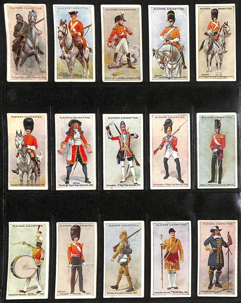 Lot of (7) 1908-1937 Cigarette Card Non-Sport Sets - Military Uniforms & Costumes