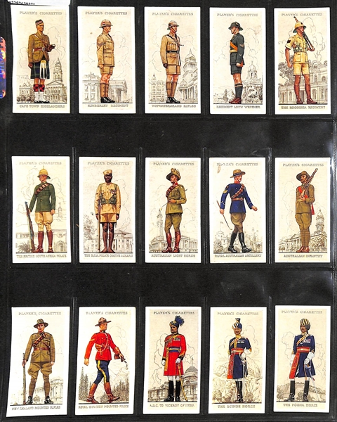 Lot of (7) 1908-1937 Cigarette Card Non-Sport Sets - Military Uniforms & Costumes
