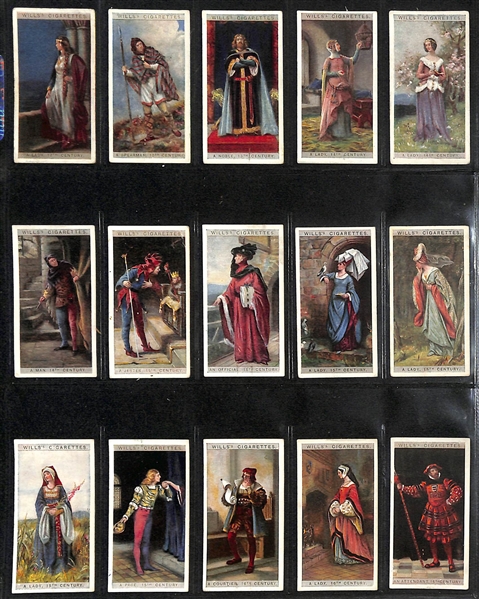 Lot of (7) 1908-1937 Cigarette Card Non-Sport Sets - Military Uniforms & Costumes