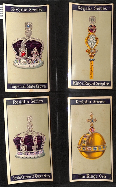 Lot of (5) 1924-1940 Cigarette Card Non-Sport Sets - Royal Artifacts, Medals, & Badges