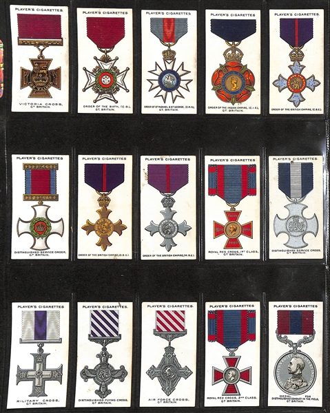 Lot of (5) 1924-1940 Cigarette Card Non-Sport Sets - Royal Artifacts, Medals, & Badges