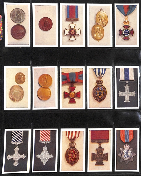 Lot of (5) 1924-1940 Cigarette Card Non-Sport Sets - Royal Artifacts, Medals, & Badges