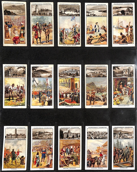 Lot of (6) 1904-1934 Cigarette Card Non-Sport Sets - British Empire Territories & Buildings
