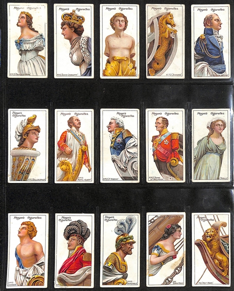  Lot of (5) 1905-1939 Cigarette Card Non-Sport Sets - British Legends, War Incidents, & Naval/Sea Adventures