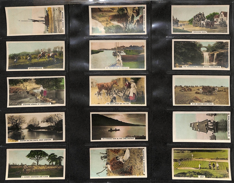  Lot of (5) 1924-1939 Cigarette Card Non-Sport Sets - British Scenes & Places