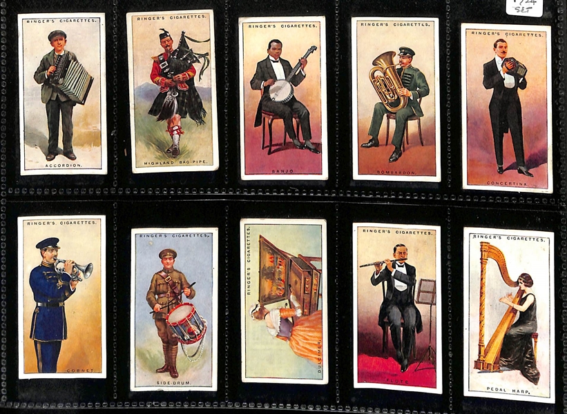  Lot of (5) 1924-1939 Cigarette Card Non-Sport Sets - Boy Scouts, First Aid, Instruments & Household/Garden Hints