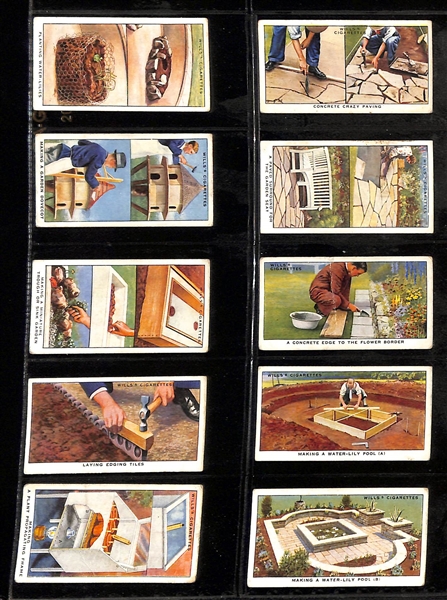  Lot of (5) 1924-1939 Cigarette Card Non-Sport Sets - Boy Scouts, First Aid, Instruments & Household/Garden Hints