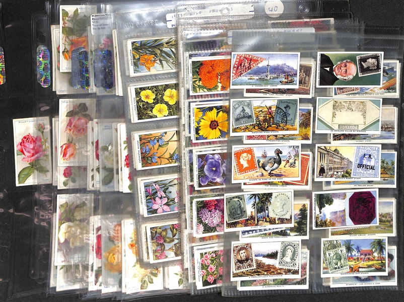 Lot of (6) 1912-1939 Cigarette Card Non-Sport Sets - Stamps, Flowers, & Roses