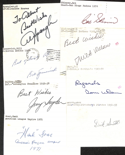 (50+) Mostly Baseball-Related Signed Index Cards w. Mike Schmidt, Tom Seaver, Frank Smith, Hal Smith, Paul Smith, Daryl Spencer, George Spencer, + (JSA Auction Letter)