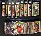 Lot of (49) 1955 All American Football Cards Inc. Otto Graham (SGC 4), Pudge Heffelfinger (SGC 7), Sid Luckman (SGC 3) - 49 of 100-Card Set! Great Starter Set!
