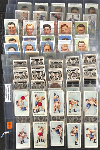 Lot of (6) 1913-1939 Cigarette Card Non-Sport Sets - Wrestling & Footballers