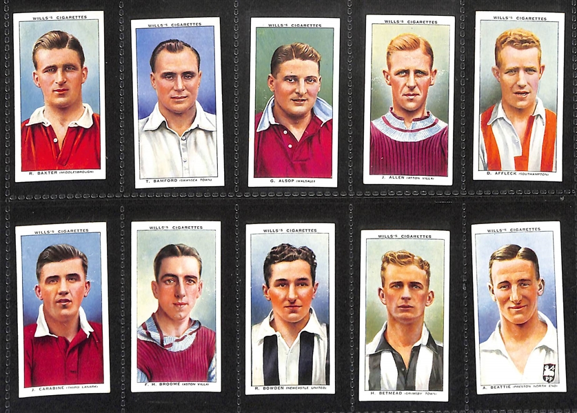 Lot of (6) 1913-1939 Cigarette Card Non-Sport Sets - Wrestling & Footballers