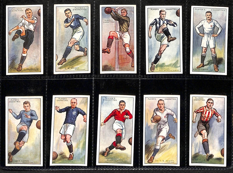 Lot of (6) 1913-1939 Cigarette Card Non-Sport Sets - Wrestling & Footballers