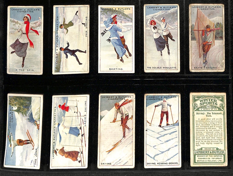 Lot of (6) 1914-1937 Cigarette Card Non-Sport Sets - Sports Themes