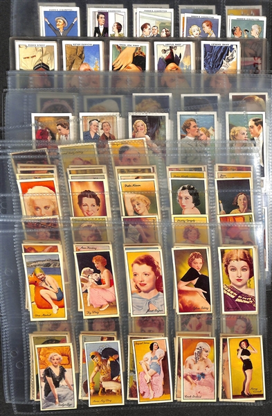 Lot of (5) 1935-1939 Cigarette Card Non-Sport Sets - Movie Stars