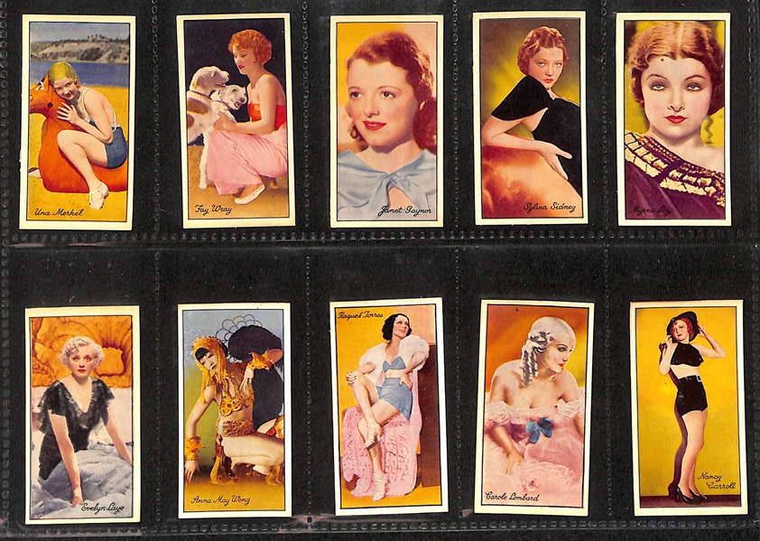 Lot of (5) 1935-1939 Cigarette Card Non-Sport Sets - Movie Stars