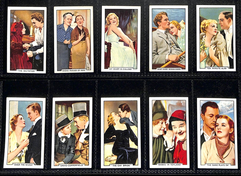Lot of (5) 1935-1939 Cigarette Card Non-Sport Sets - Movie Stars
