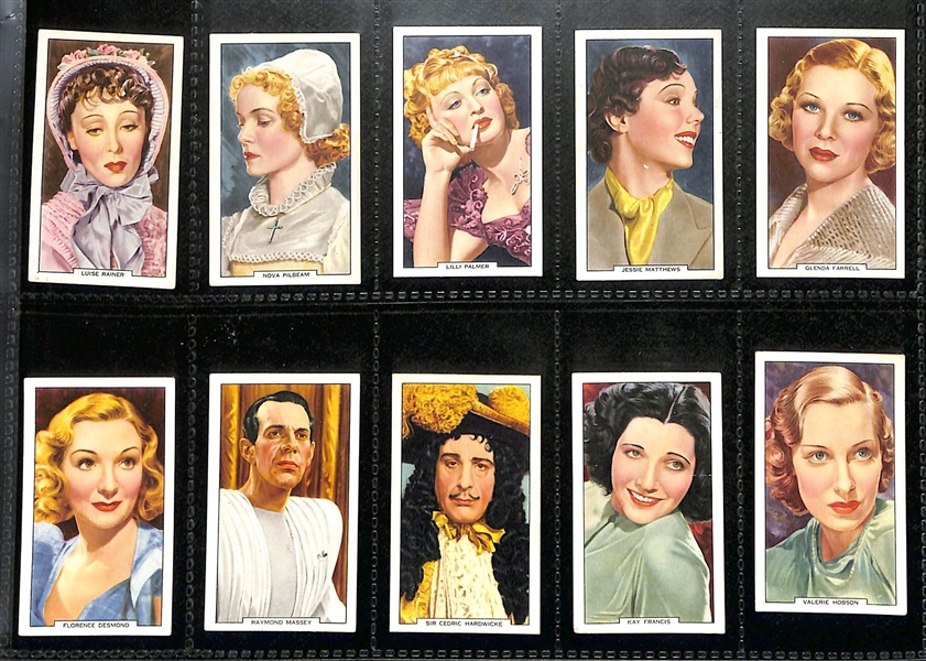 Lot of (5) 1935-1939 Cigarette Card Non-Sport Sets - Movie Stars