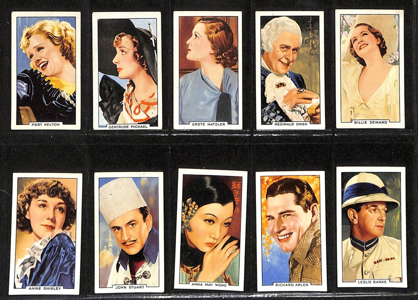 Lot of (5) 1935-1939 Cigarette Card Non-Sport Sets - Movie Stars