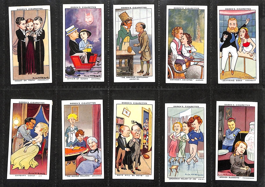 Lot of (5) 1935-1939 Cigarette Card Non-Sport Sets - Movie Stars