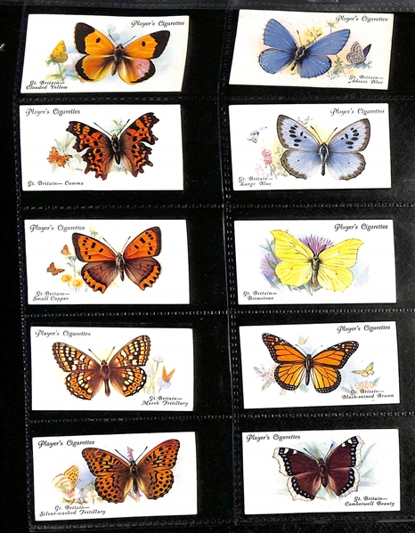 Lot of (8) 1905-1938 Cigarette Card Non-Sport Sets - Fish, Birds & Butterflies