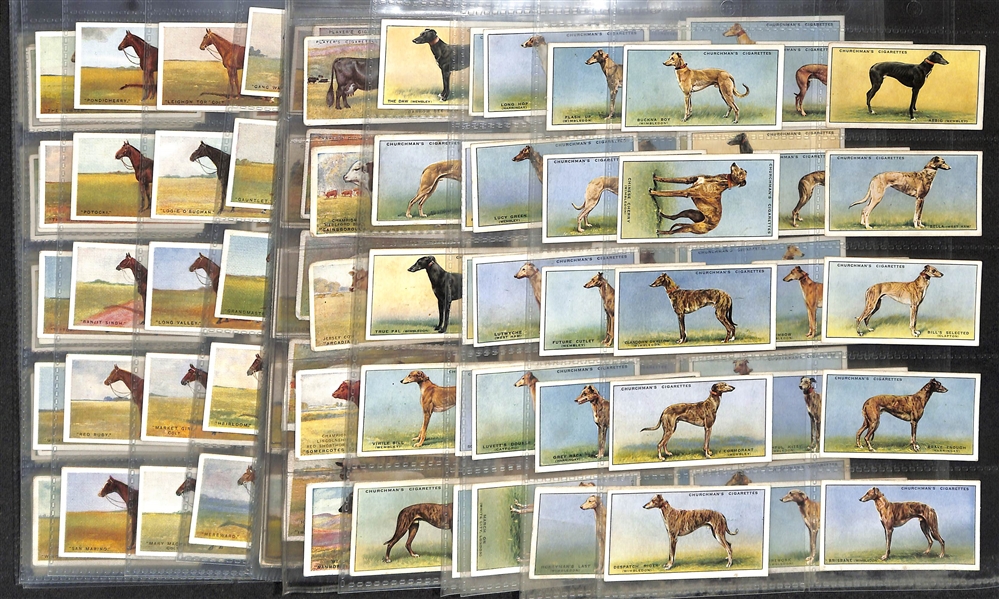 Lot of (6) 1907-1939 Cigarette Card Non-Sport Sets - Dogs, Horses, & Mammals