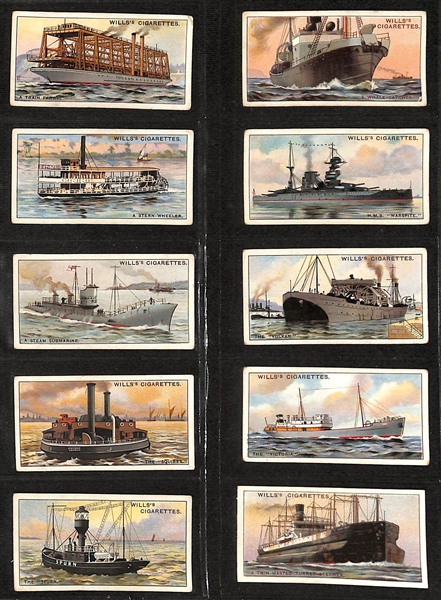 Lot of (5) 1924-1939 Cigarette Card Non-Sport Sets - Ship Themed