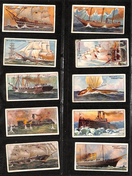 Lot of (5) 1924-1939 Cigarette Card Non-Sport Sets - Ship Themed