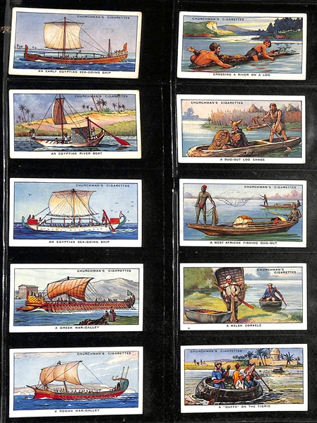 Lot of (5) 1924-1939 Cigarette Card Non-Sport Sets - Ship Themed