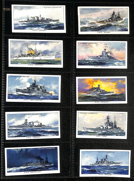 Lot of (5) 1924-1939 Cigarette Card Non-Sport Sets - Ship Themed