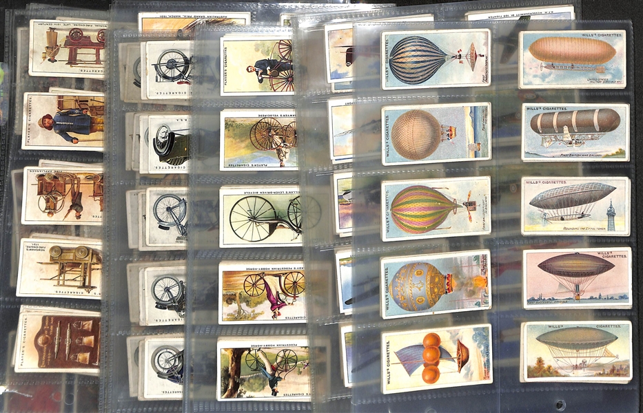 Lot of (6) 1910-1939 Cigarette Card Non-Sport Sets - Aviation, Cycling & Racing