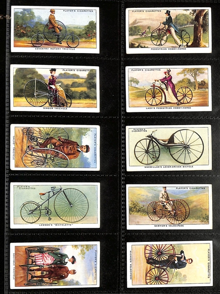 Lot of (6) 1910-1939 Cigarette Card Non-Sport Sets - Aviation, Cycling & Racing