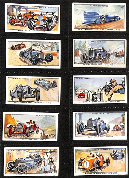 Lot of (6) 1910-1939 Cigarette Card Non-Sport Sets - Aviation, Cycling & Racing