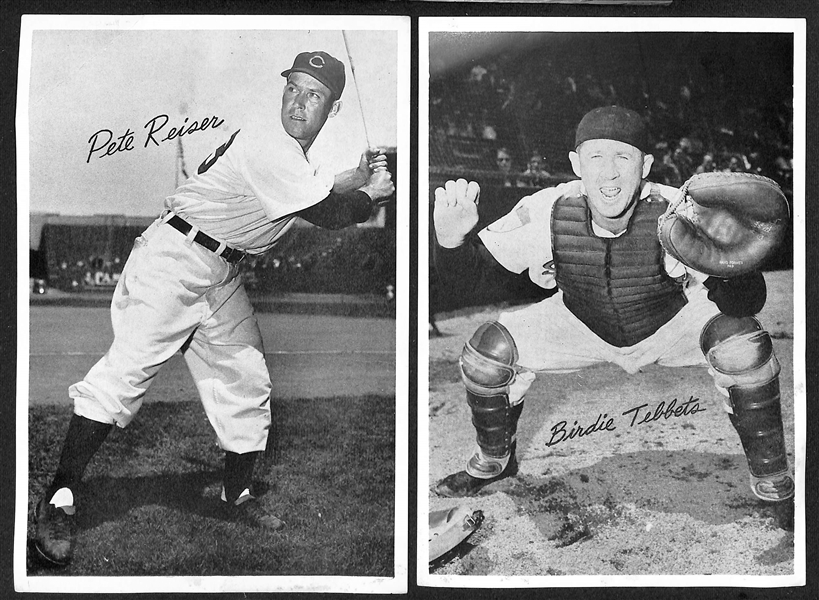 Vintage Cleveland Indians Lot - (22) Cleveland Indians 6x 8.75 Team Issued B/W Photos w. Bob Feller/Early Wynn & 1909-11 T206 Bill Hinchman Cleveland Card (Piedmont Back), More