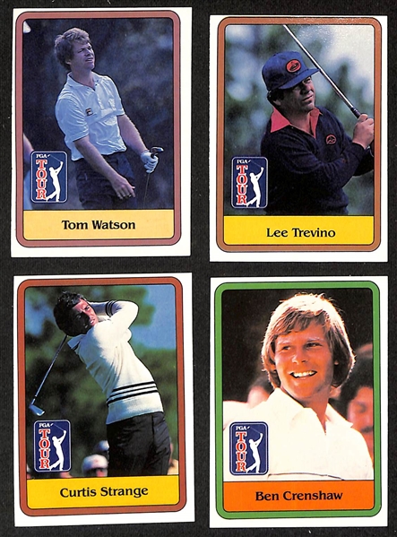1981 Donruss PGA Tour Golf Complete (66)-Card Set w. Jack Nicklaus Rookie & 1997 Champions of Golf The Masters Collection Complete (62)-Card Set w. Tiger Woods True Rookie Card!