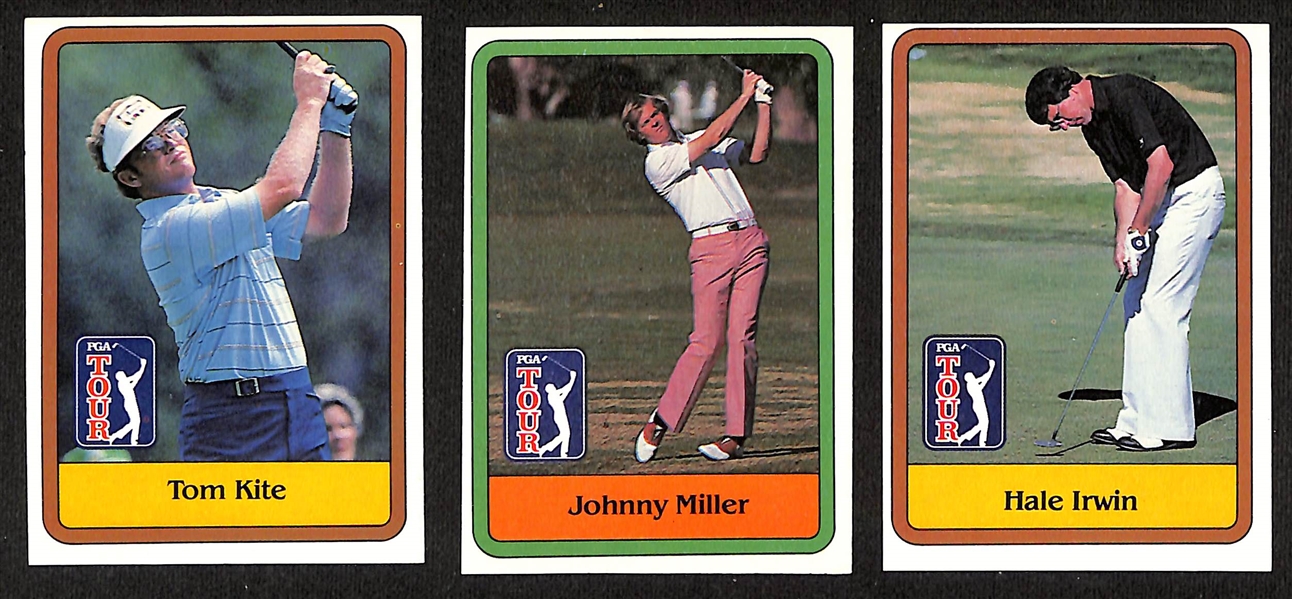 1981 Donruss PGA Tour Golf Complete (66)-Card Set w. Jack Nicklaus Rookie & 1997 Champions of Golf The Masters Collection Complete (62)-Card Set w. Tiger Woods True Rookie Card!