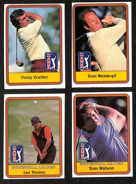 1981 Donruss PGA Tour Golf Complete (66)-Card Set w. Jack Nicklaus Rookie & 1997 Champions of Golf The Masters Collection Complete (62)-Card Set w. Tiger Woods True Rookie Card!