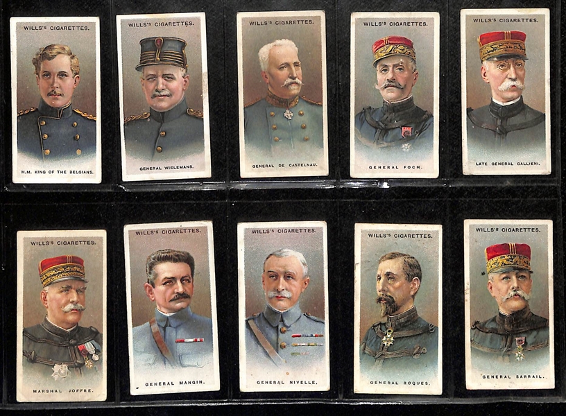 Lot of (5) 1912-1969 Cigarette Card Non-Sport Sets - Famous People