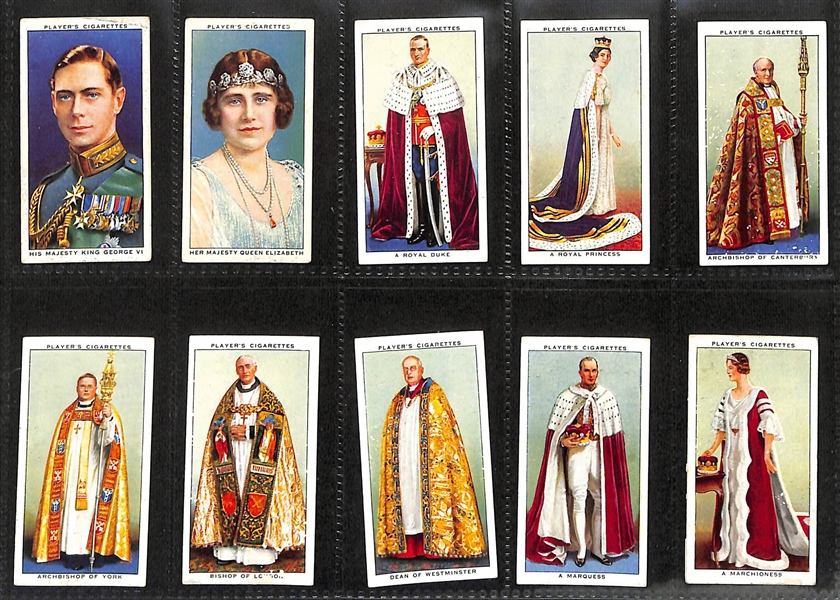 Lot of (5) 1917-1937 Cigarette Card Non-Sport Sets - British Royalty & Famous People