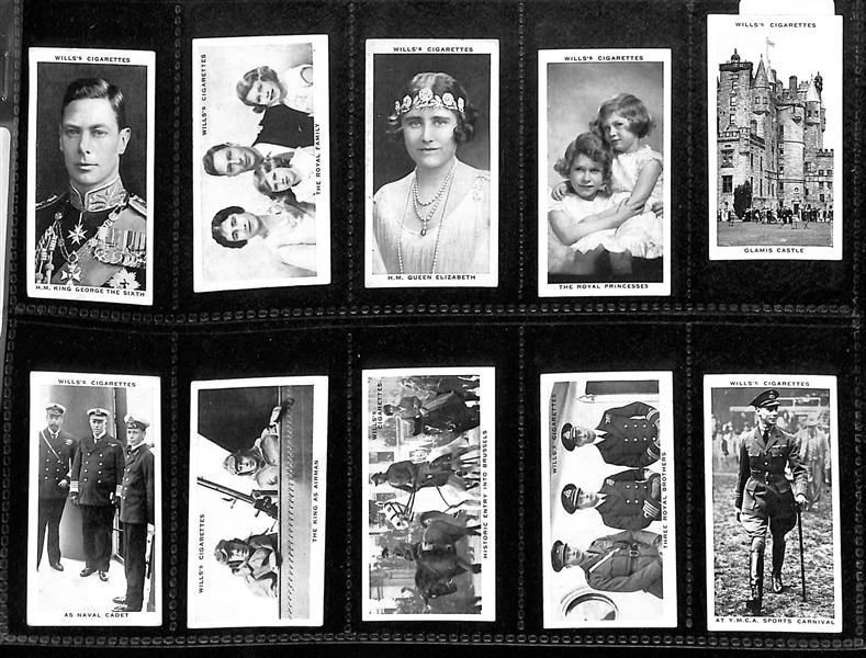 Lot of (5) 1917-1937 Cigarette Card Non-Sport Sets - British Royalty & Famous People