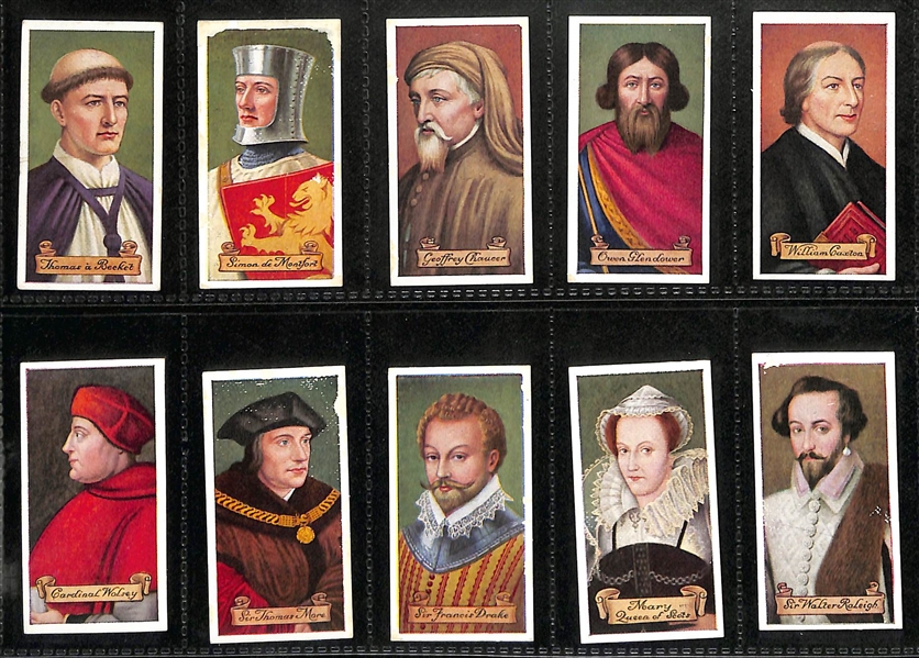 Lot of (5) 1917-1937 Cigarette Card Non-Sport Sets - British Royalty & Famous People