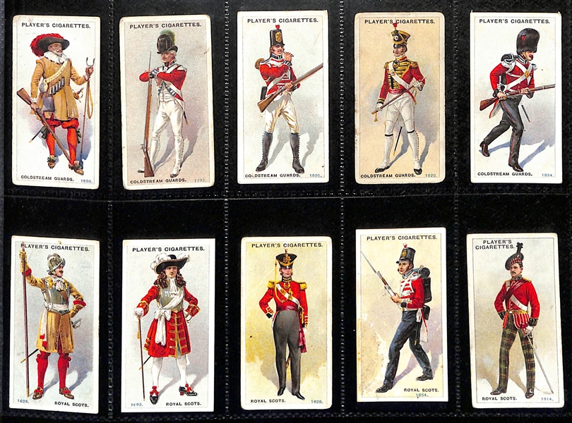 Lot of (5) 1914-1939 Cigarette Card Non-Sport Sets - Military Uniforms 