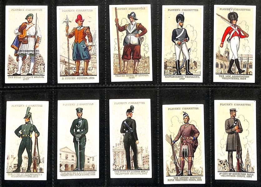 Lot of (5) 1914-1939 Cigarette Card Non-Sport Sets - Military Uniforms 